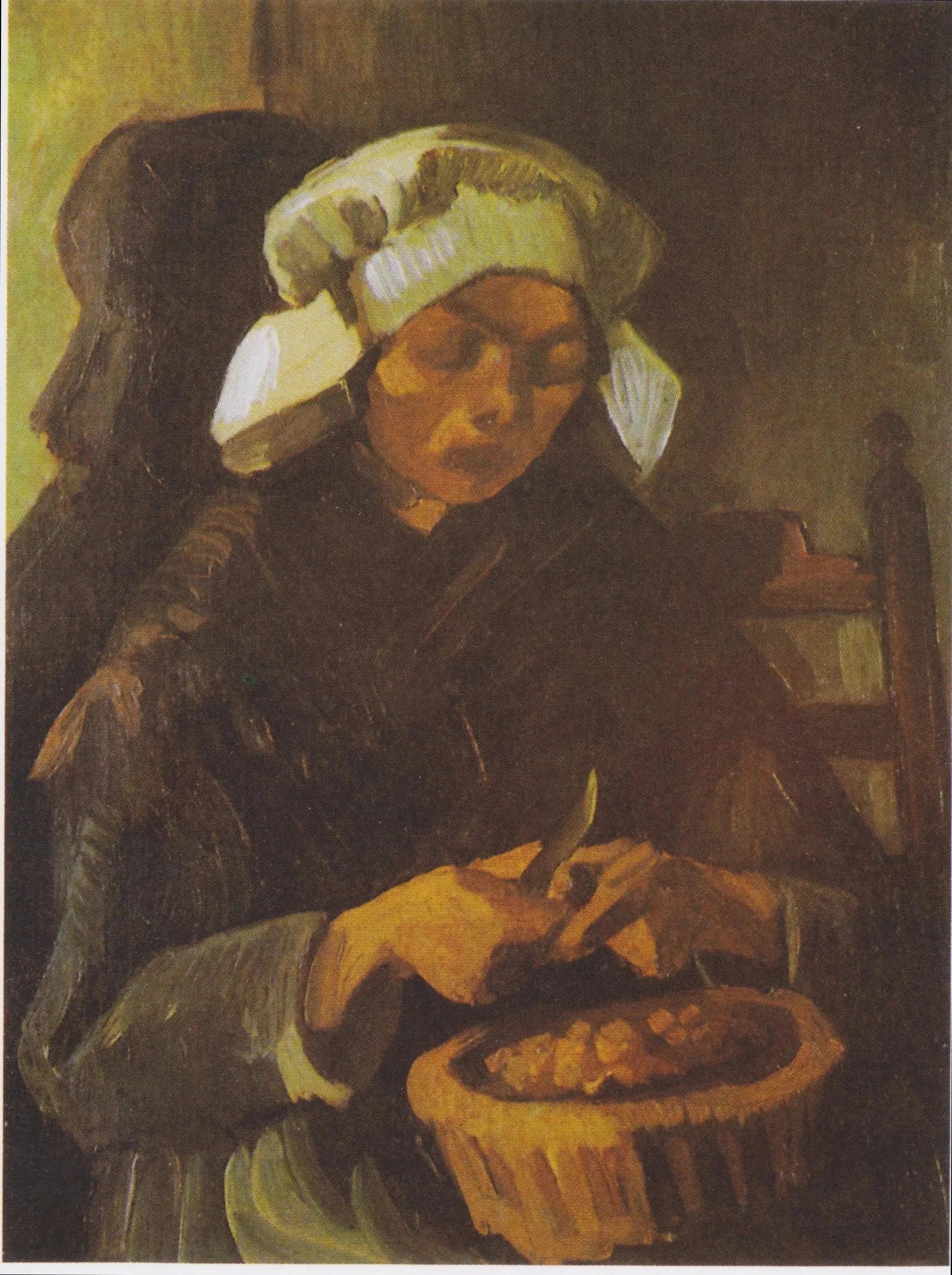 Paysanne épluchant des pommes de terre F145 JH653 — Vincent van Gogh