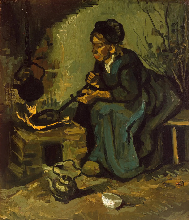 Yemek yapan köylü kadın. - Vincent van Gogh