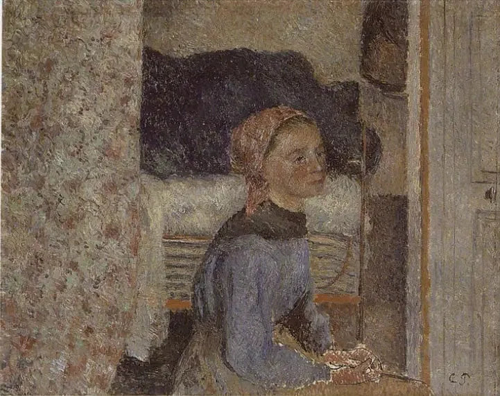 Köylü, iç mekan - Camille Pissarro