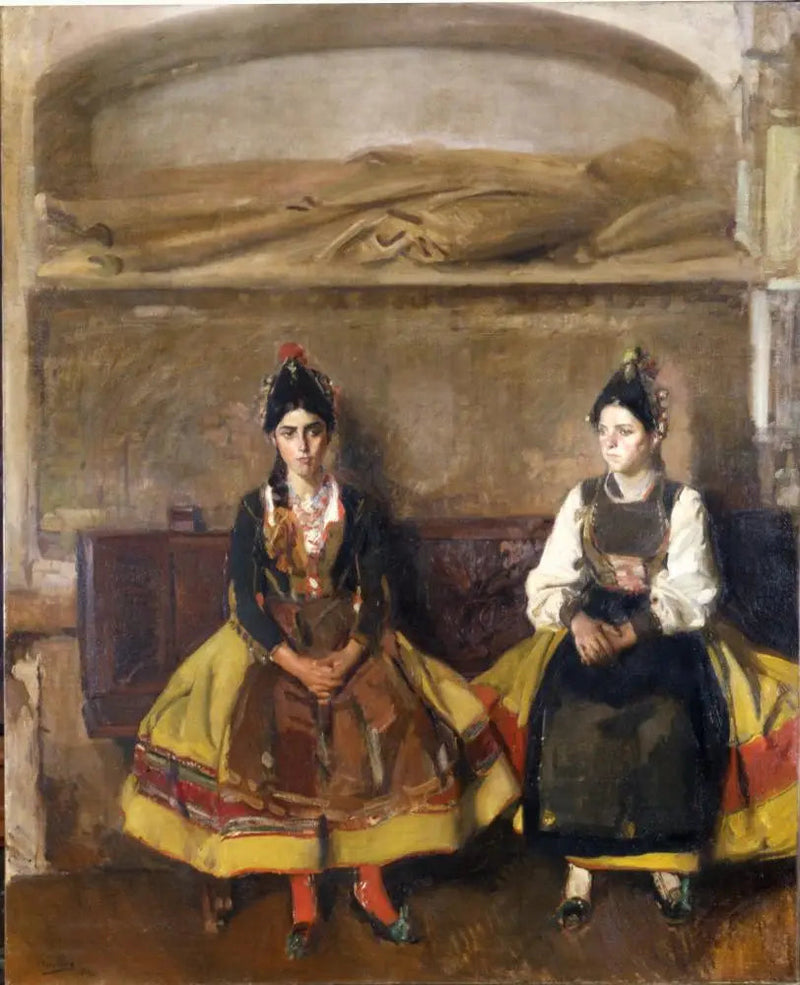 Segovia'daki Köylüler (Pitoresk İspanya, Segovia) - Joaquín Sorolla