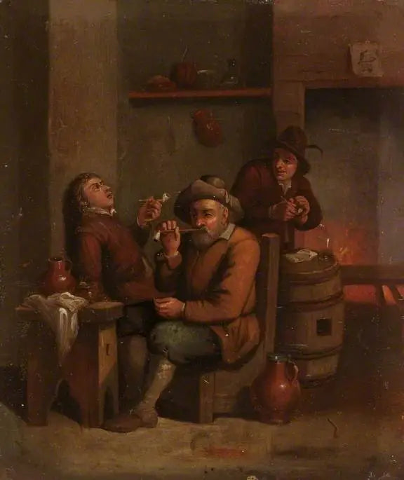 Çiftçiler bir hanede sigara içiyor - David Teniers le Jeune