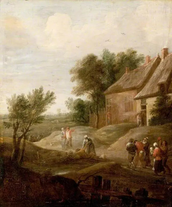 İçkili Çiftçiler Eve Dönerken - David Teniers genç