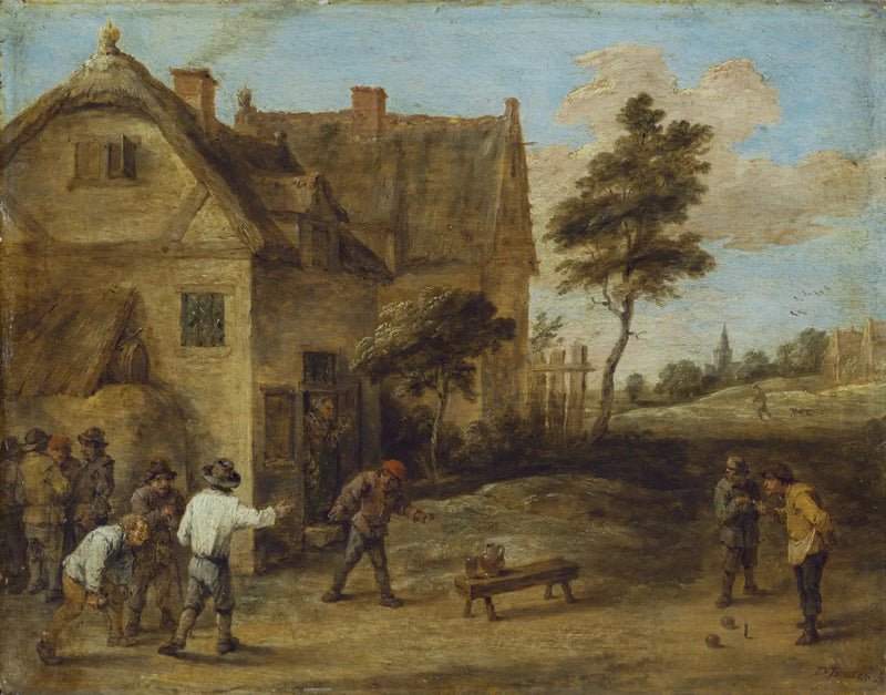 Çiftçiler Top Oyununu Oynarken - David Teniers le Jeune