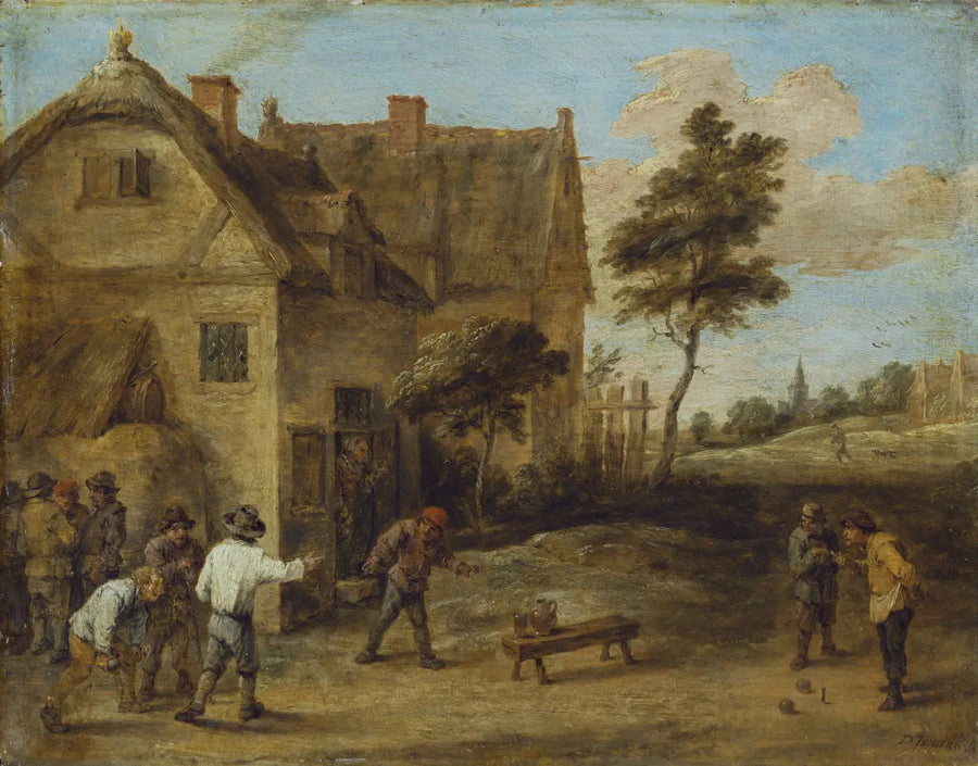 Çiftçiler Top Oyununu Oynarken - David Teniers le Jeune