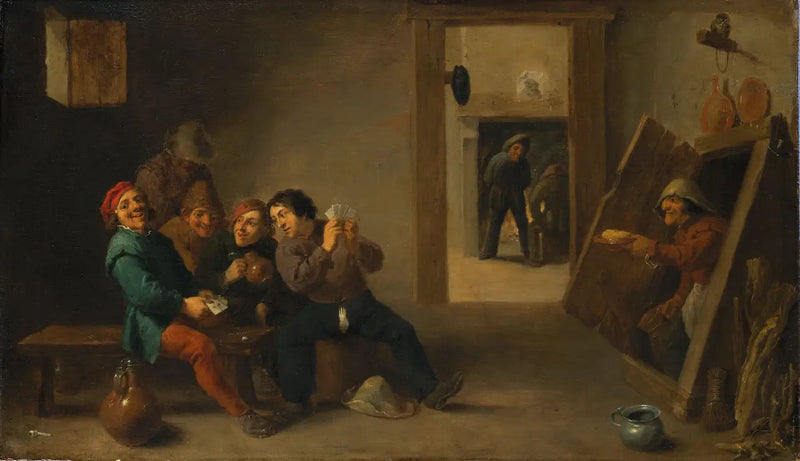 Çiftçiler Kart Oynarken - David Teniers genç