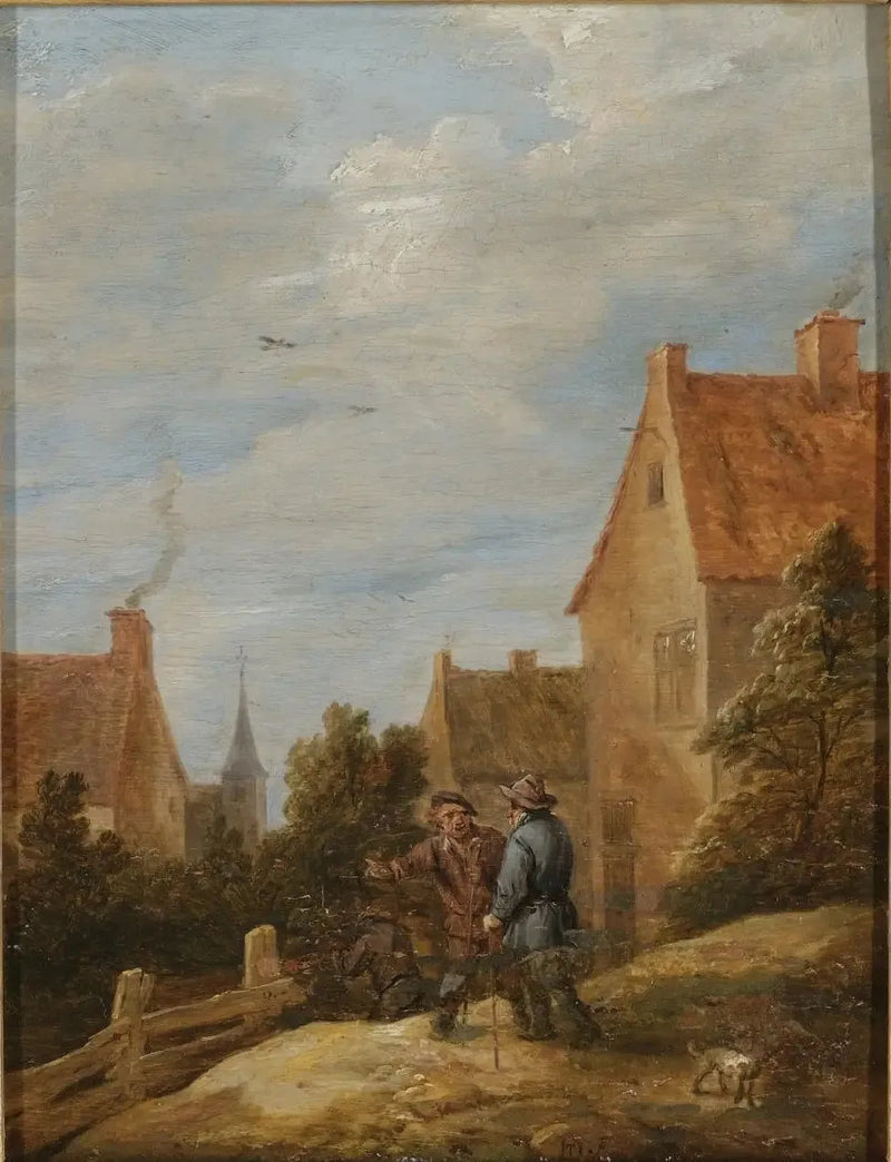 Köyde Bir Yolda Çiftçiler - David Teniers le Jeune