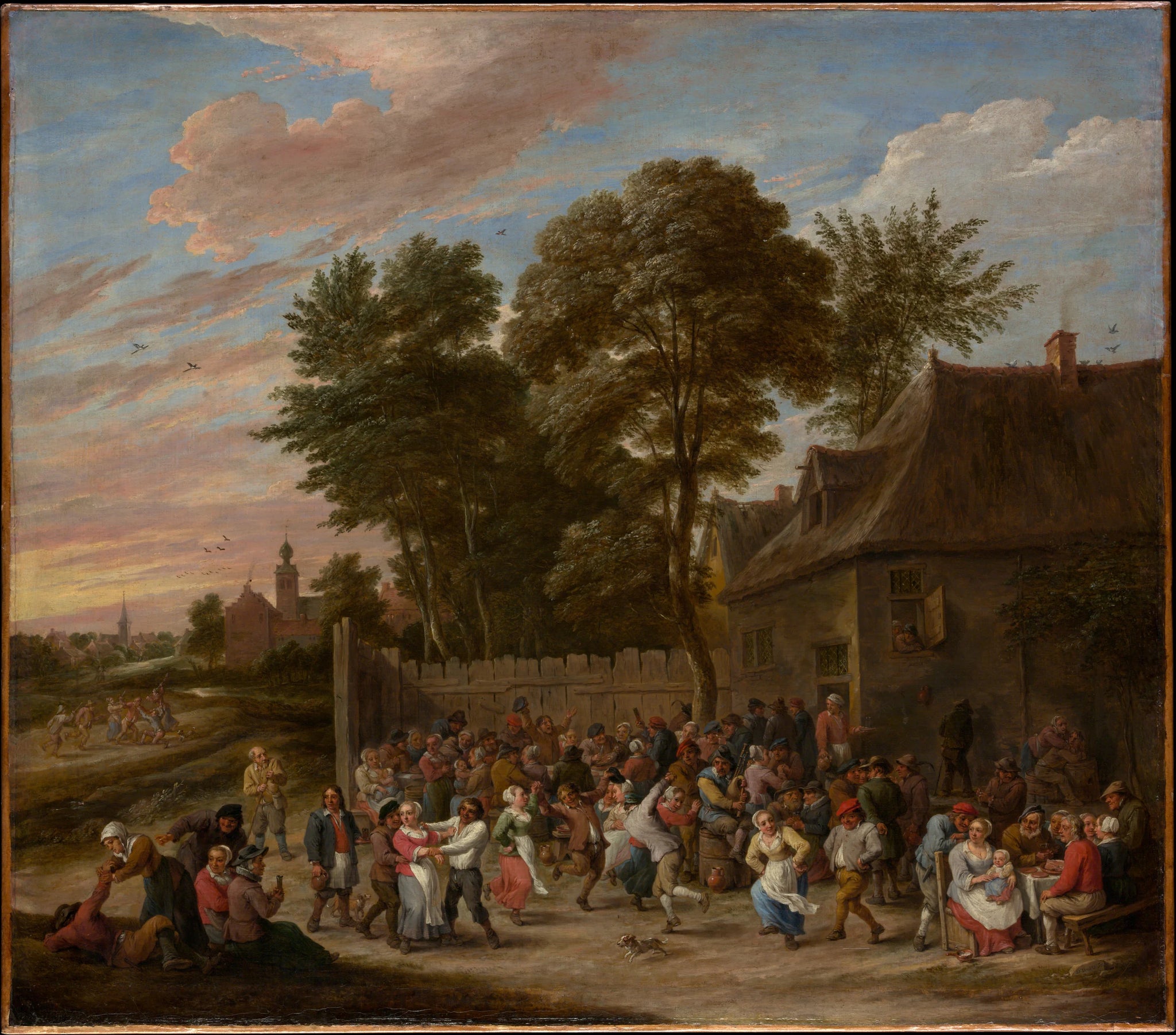 Peasants Dancing and Feasting - David Teniers the Younger