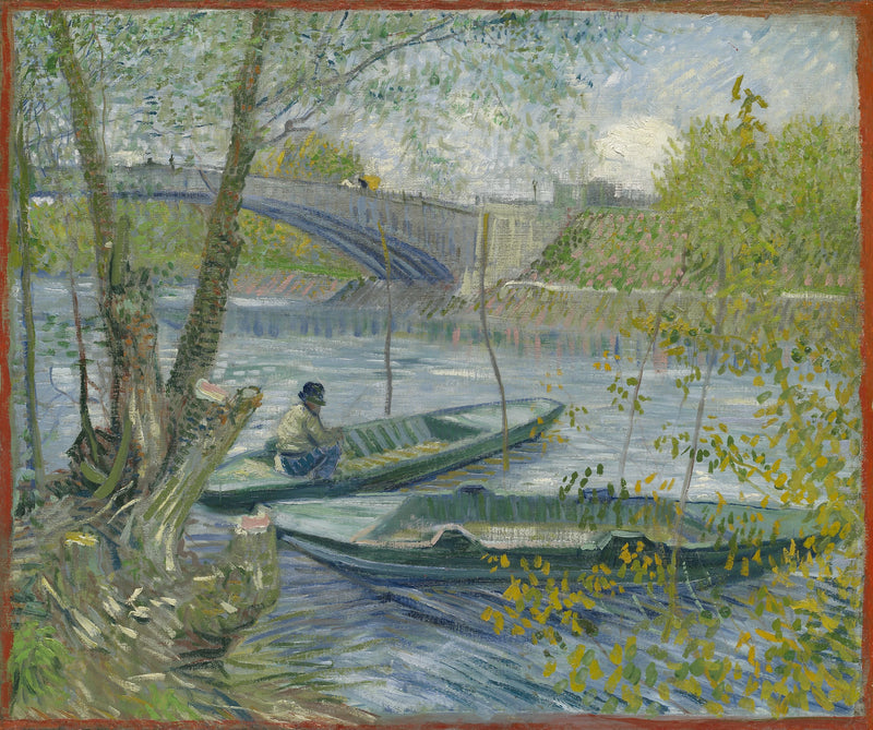 İlkbaharda Clichy Köprüsü'nde Balık Tutma - Vincent van Gogh