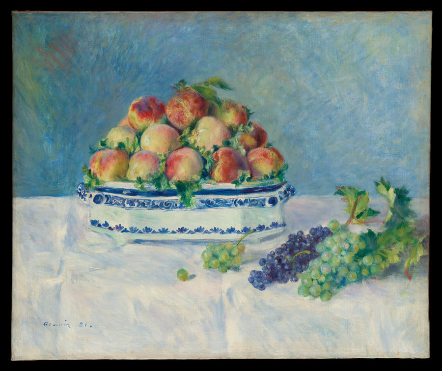 Şeftali ve Üzümlü Natürmort - Pierre-Auguste Renoir