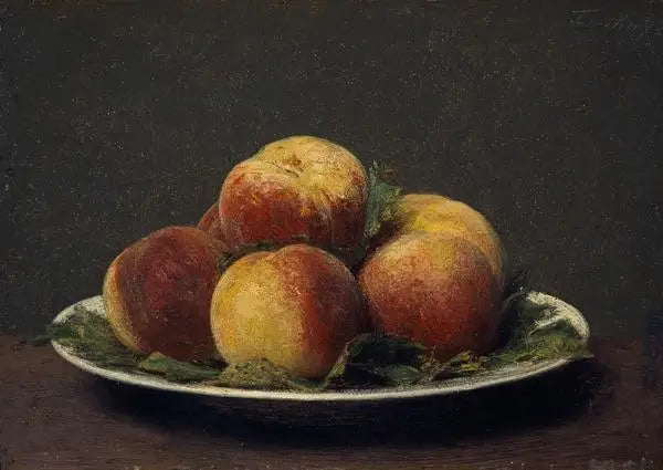 Bir Tabakta Şeftali - Henri Fantin-Latour