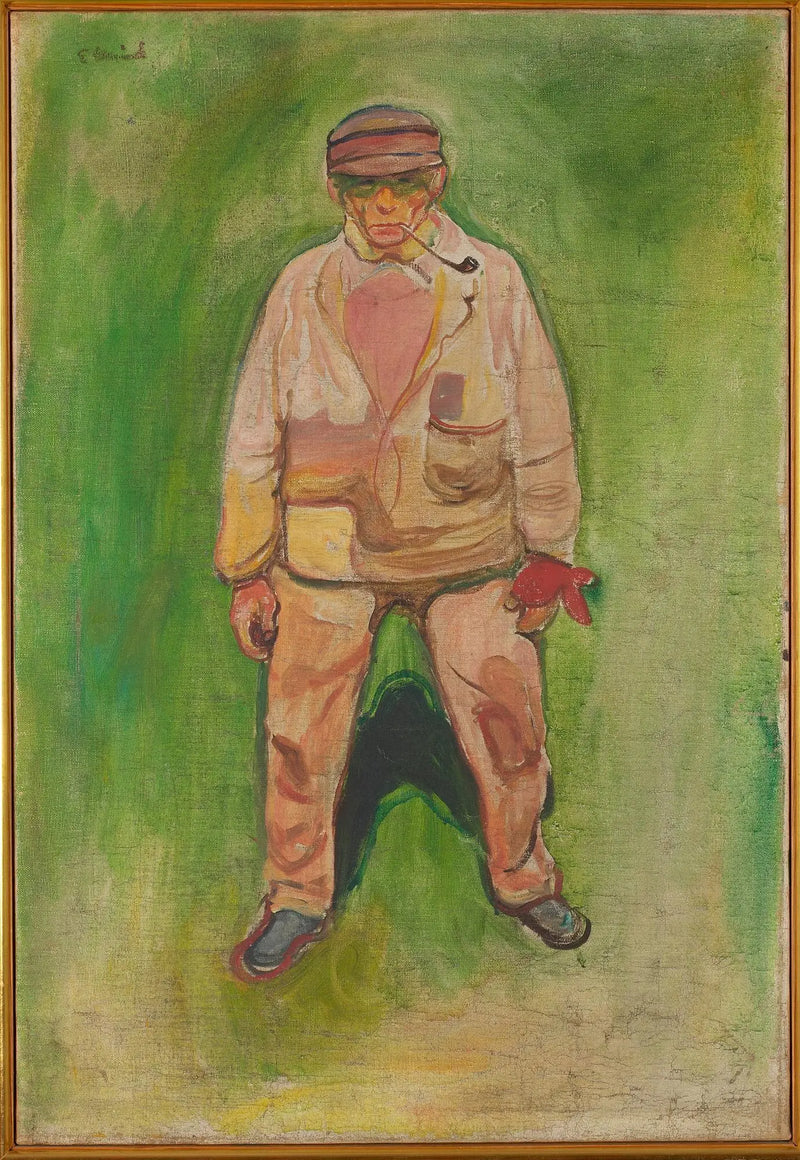 Yeşil bir çayırda balıkçı - Edvard Munch