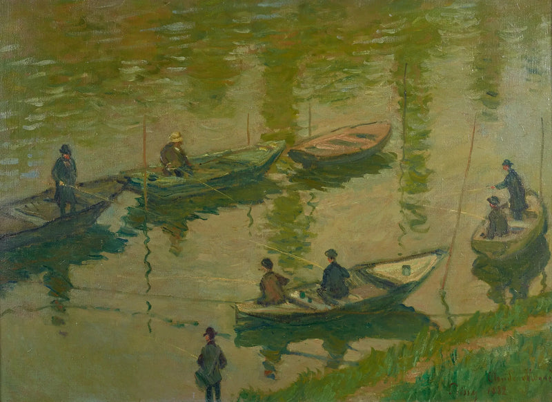 Poissy W748'deki Seine Nehri'ndeki Balıkçılar - Claude Monet