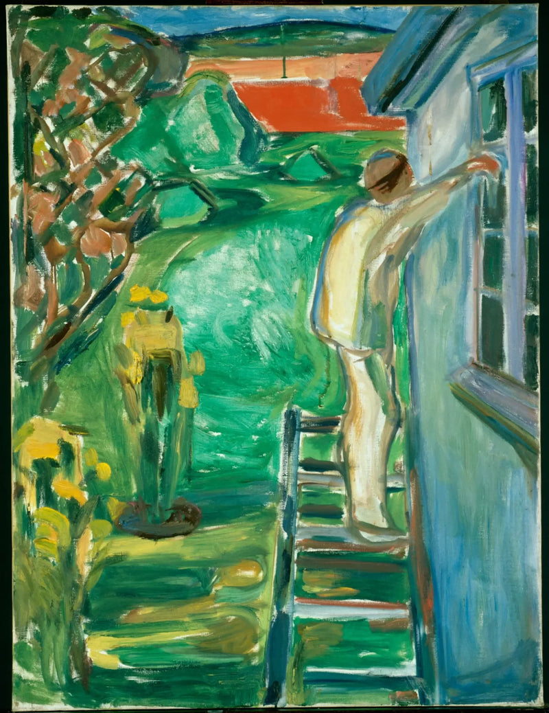 Duvarın Yanında Ressam - Edvard Munch