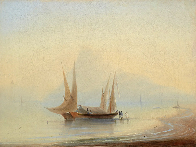 Deniz Kenarında Tekne - Ivan Aïvazovski