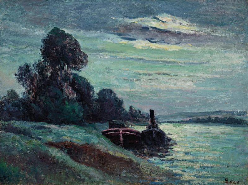 Seine üzerindeki tekneler - Maximilien Luce