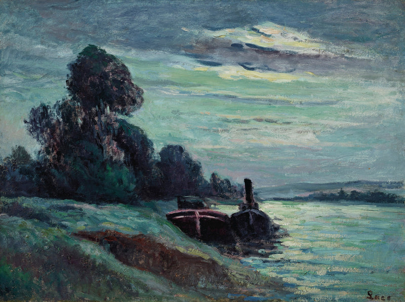 Seine üzerindeki tekneler - Maximilien Luce
