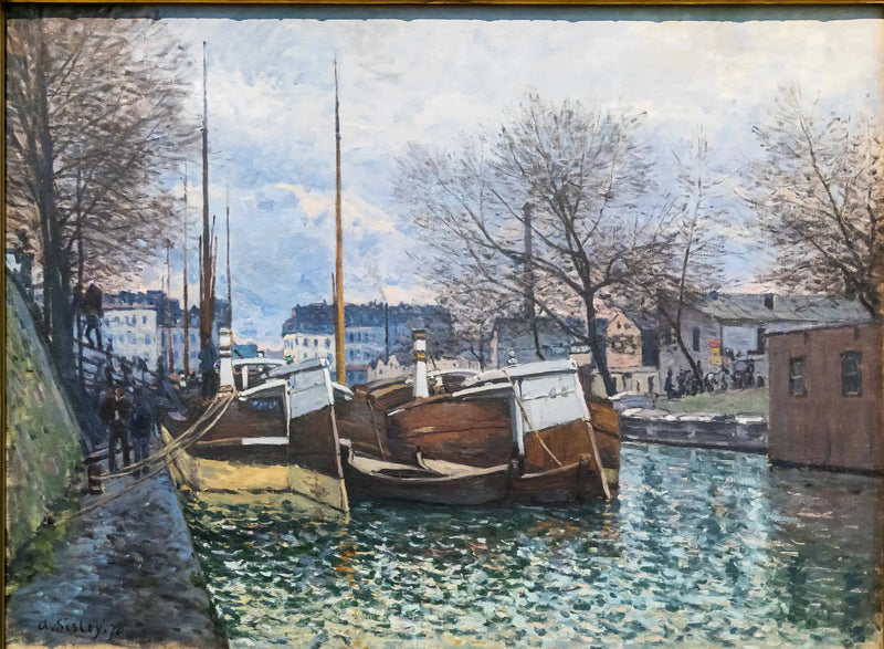 Saint-Martin Kanalı'ndaki Sandallar - Alfred Sisley