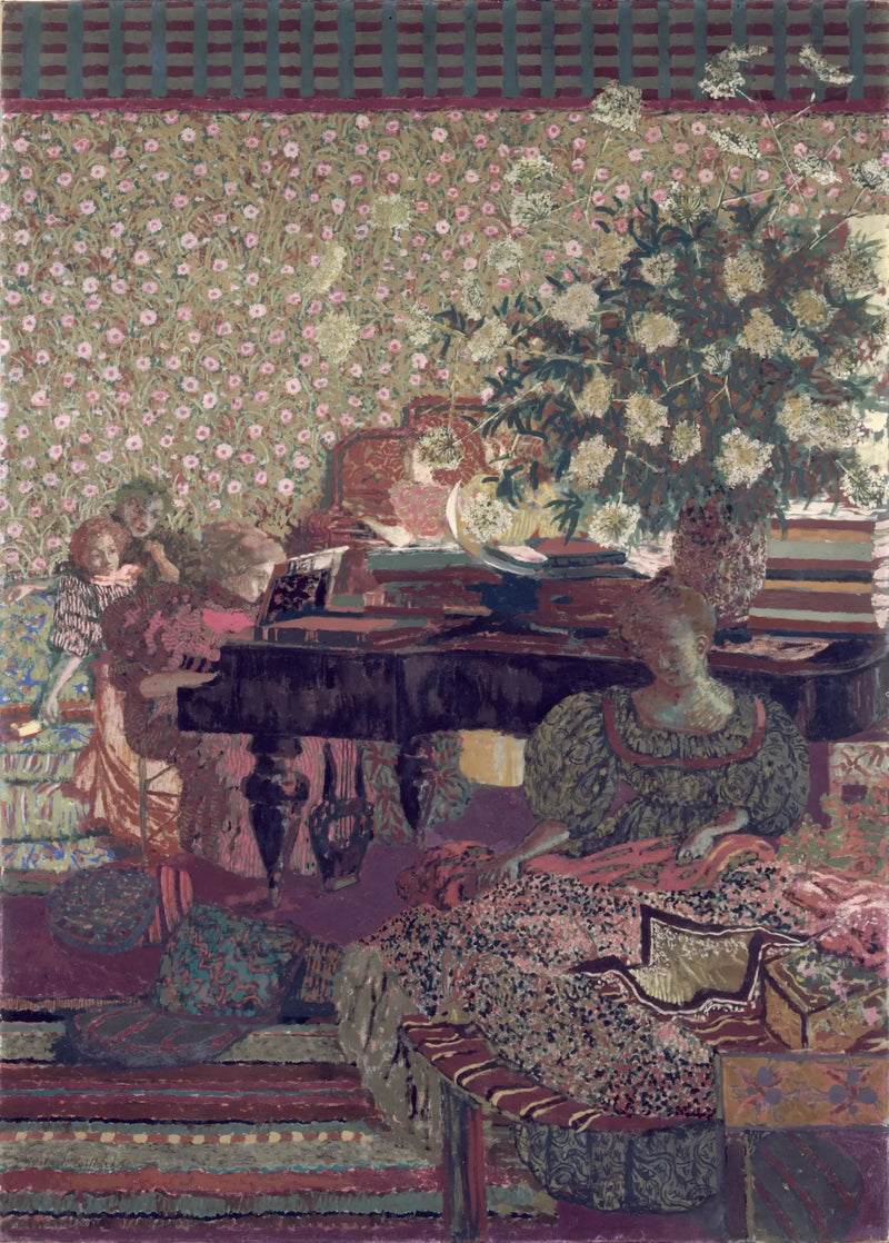 İç mekanda karakterler. Müzik - Édouard Vuillard