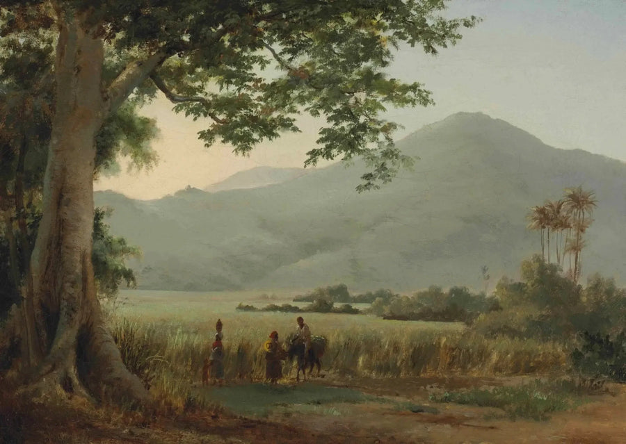 Bir yol kenarında tartışan karakterler - Camille Pissarro