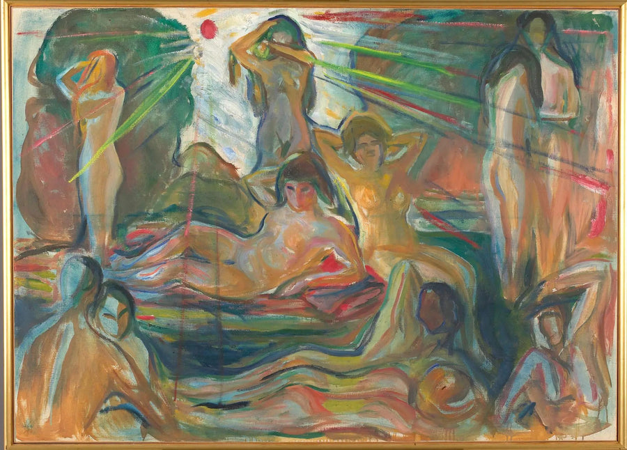 Çıplak Karakterler ve Güneş - Edvard Munch