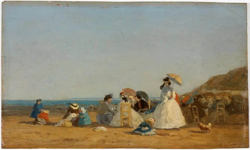 Bir Plajda Karakterler - Eugène Boudin