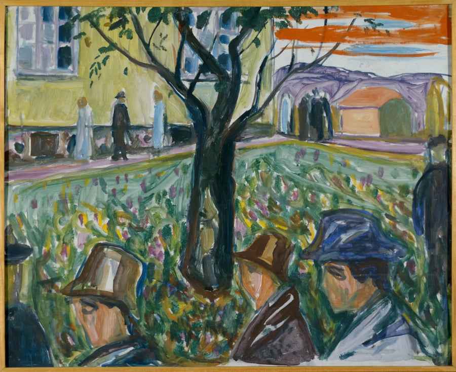 Bahçede dolaşan insanlar - Edvard Munch