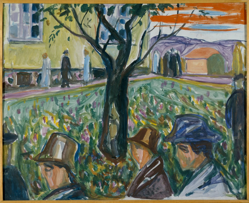 Bahçede dolaşan insanlar - Edvard Munch