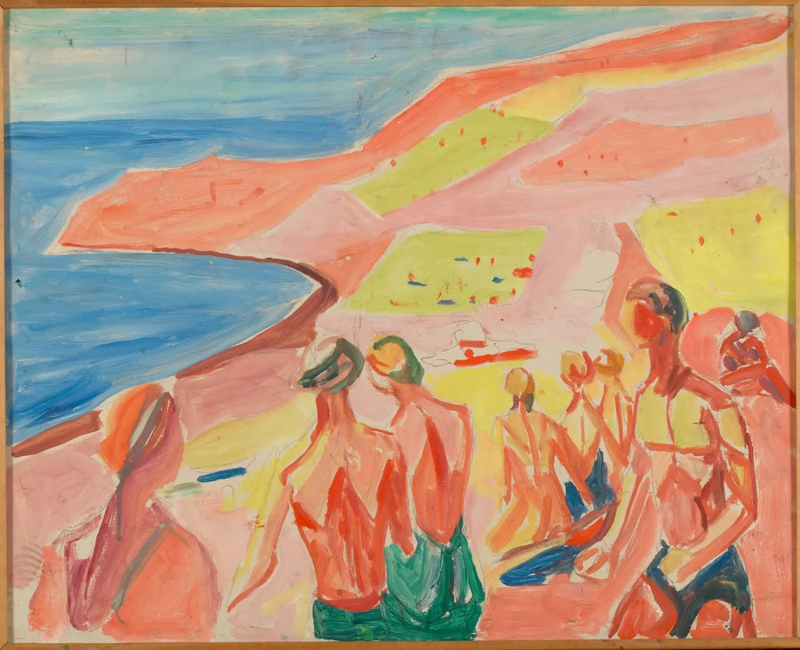 Bir koyda güneşlenen insanlar - Edvard Munch