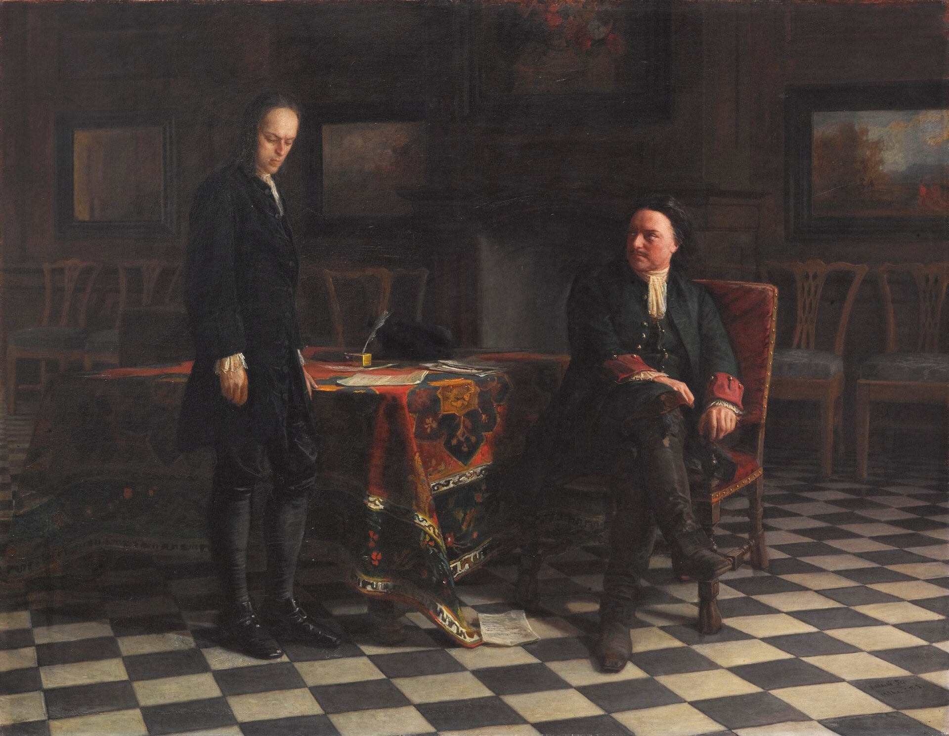 Pierre le Grand interrogeant le tsarévitch Alexis - Nikolaï Gay