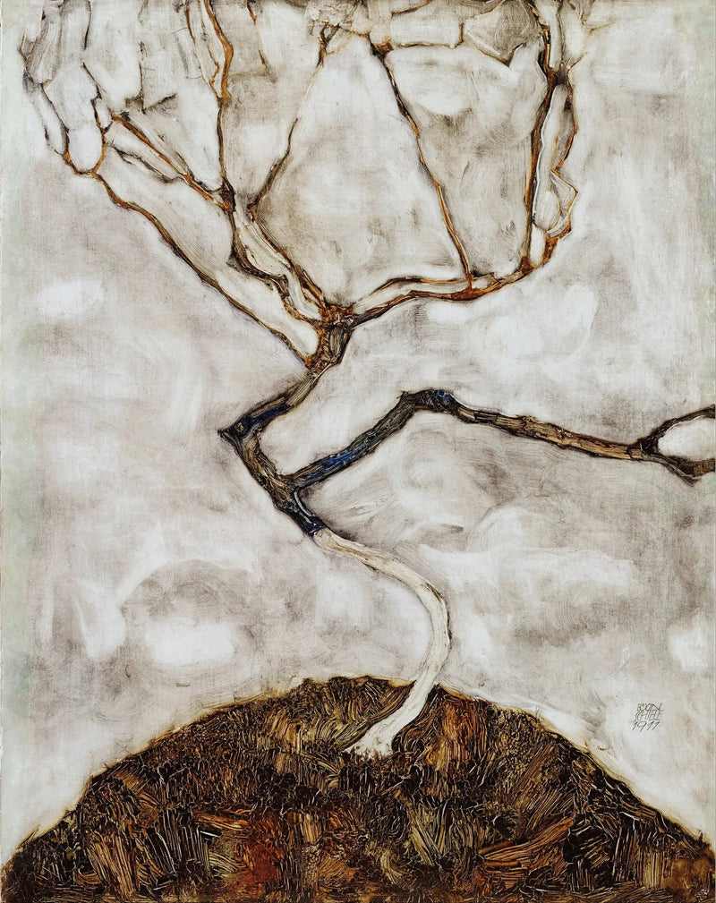 Sonbaharın Sonunda Küçük Ağaç - Egon Schiele
