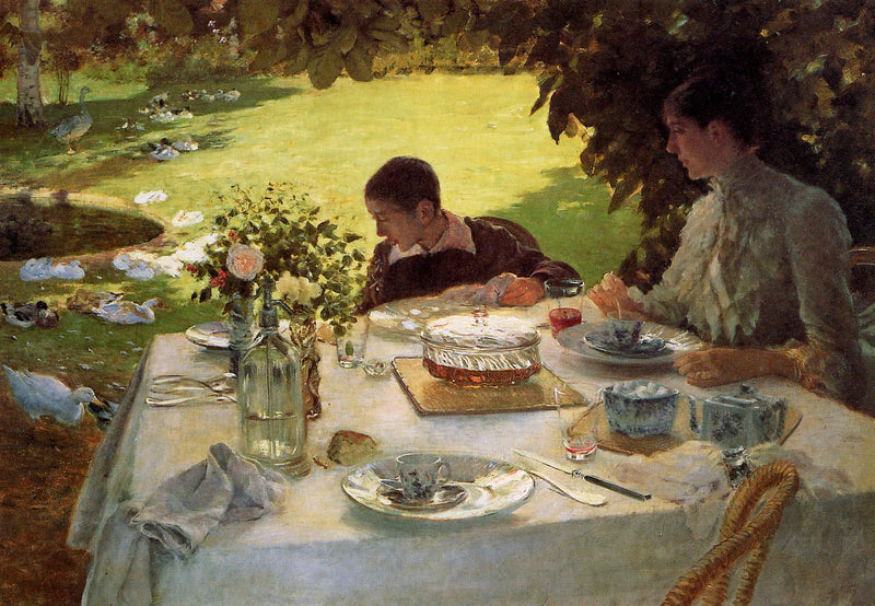 Bahçede Kahvaltı - Giuseppe De Nittis