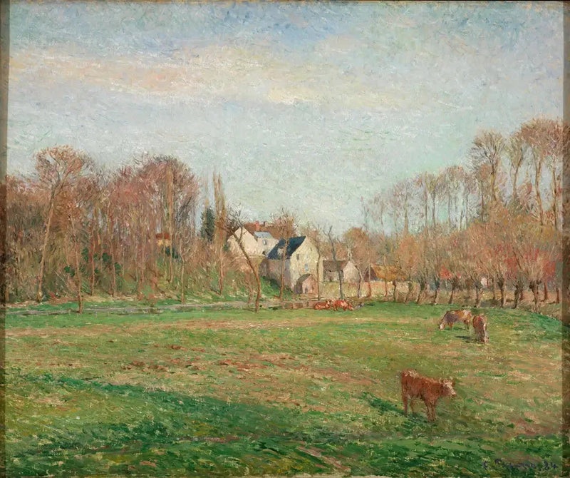 Osny'deki Küçük Değirmen ve Çayır - Camille Pissarro