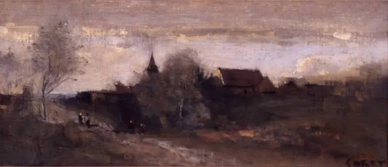 Morvan'ın küçük köyü - Jean-Baptiste Camille Corot