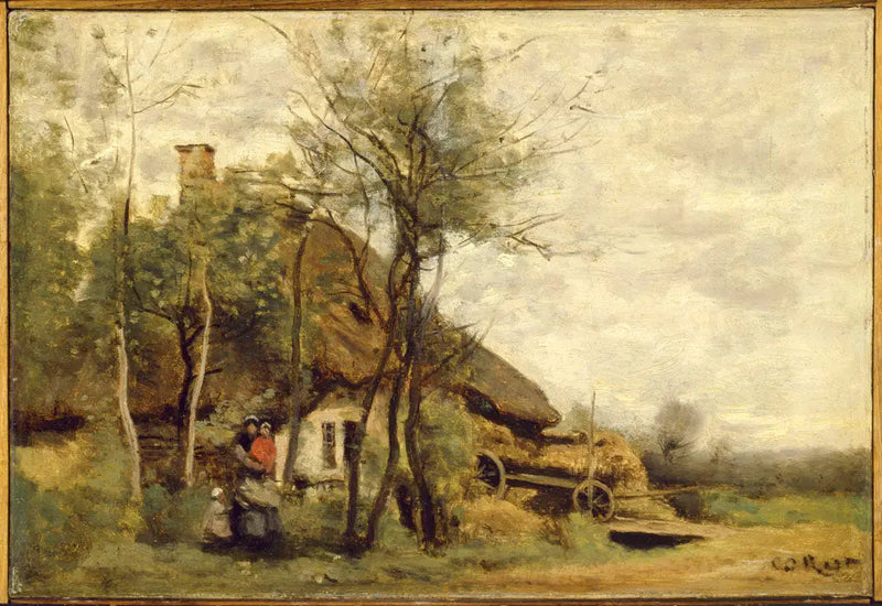 Saint-Lô civarındaki küçük çiftlik - Jean-Baptiste Camille Corot