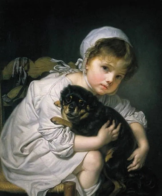 Küçük Kız ve Köpeği - Jean-Baptiste Greuze