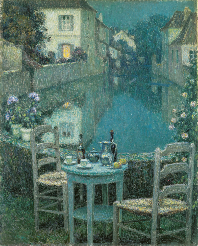 Akşam alacakaranlığında küçük masa - Henri Le Sidaner