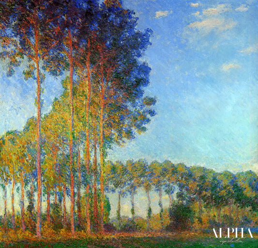 Peupliers au bord de l'Epte, vue du marais - Claude Monet - Reproductions de tableaux et peintures haut de gamme