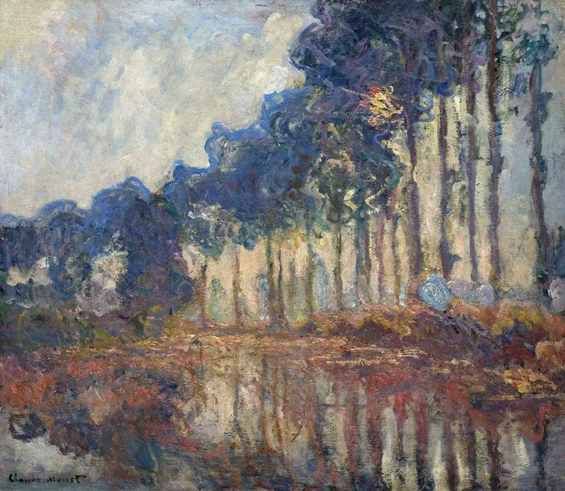 Les Peupliers, sonbahar W1311 - Claude Monet