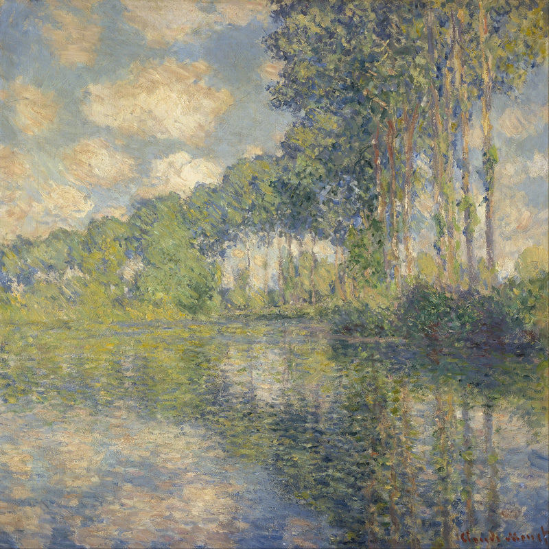 Epte W1310 kıyısındaki kavaklar - Claude Monet