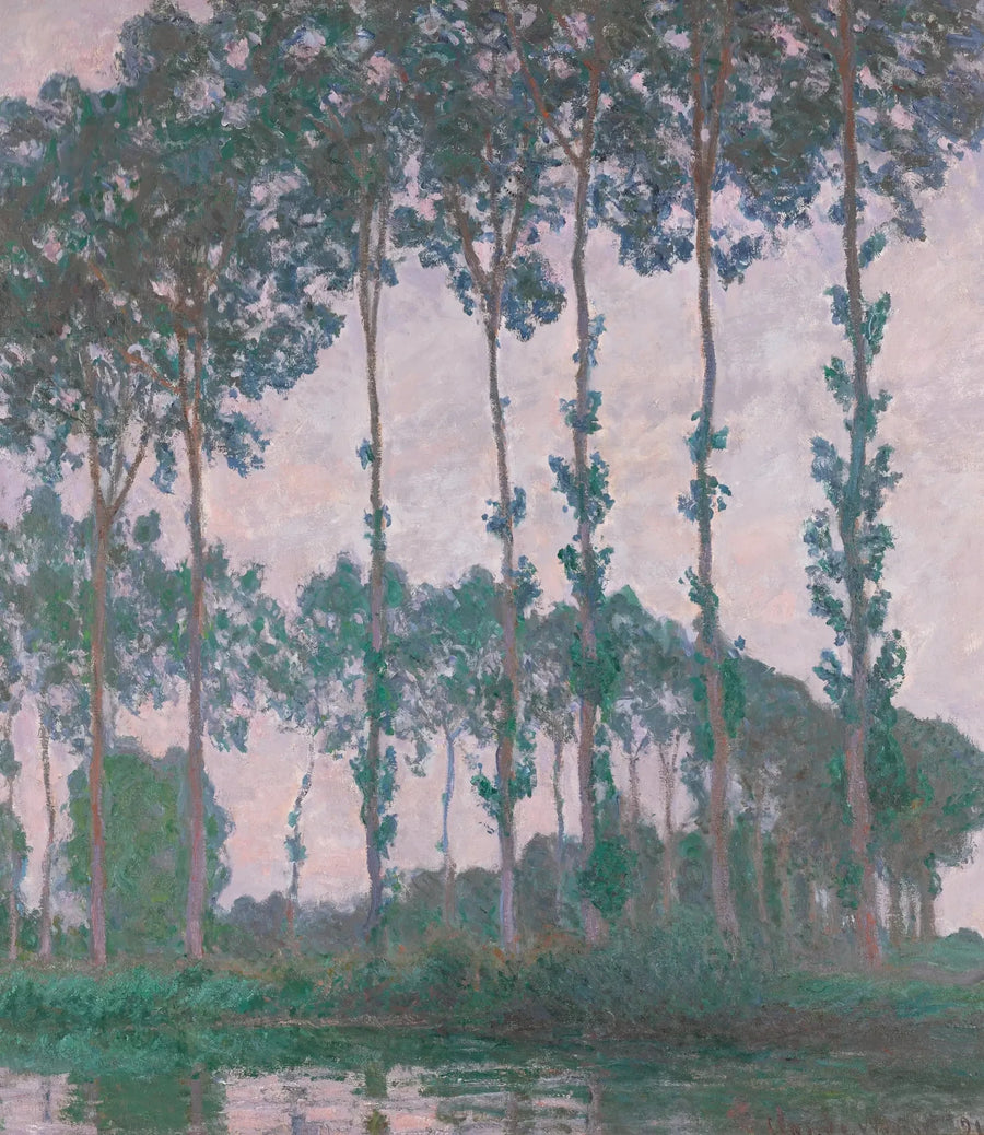 Epte kıyısında kavaklar, kapalı hava - Claude Monet
