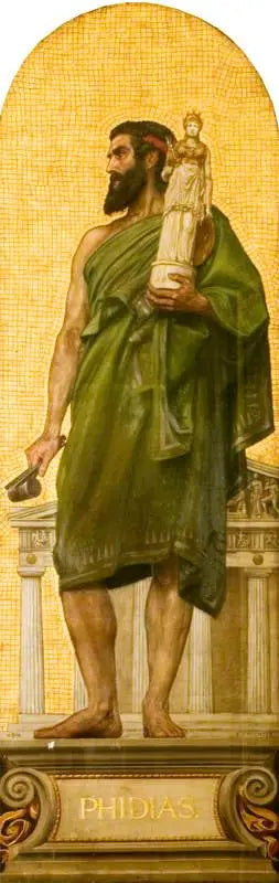 Phidias (M.Ö. 480 civarı – M.Ö. 430 civarı) (Victoria and Albert Müzesi'nde bir mozaik tasarımı) - Edward Poynter