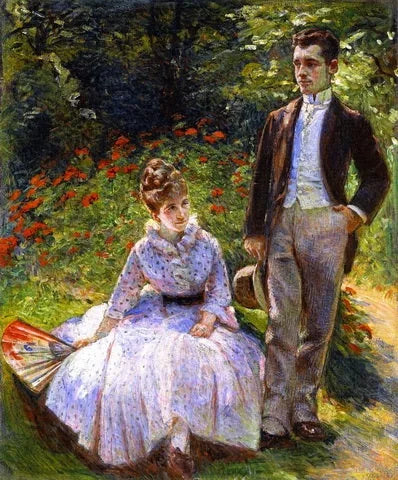 Pierre ve Teyzesi Louise Bahçede - Marie Bracquemond