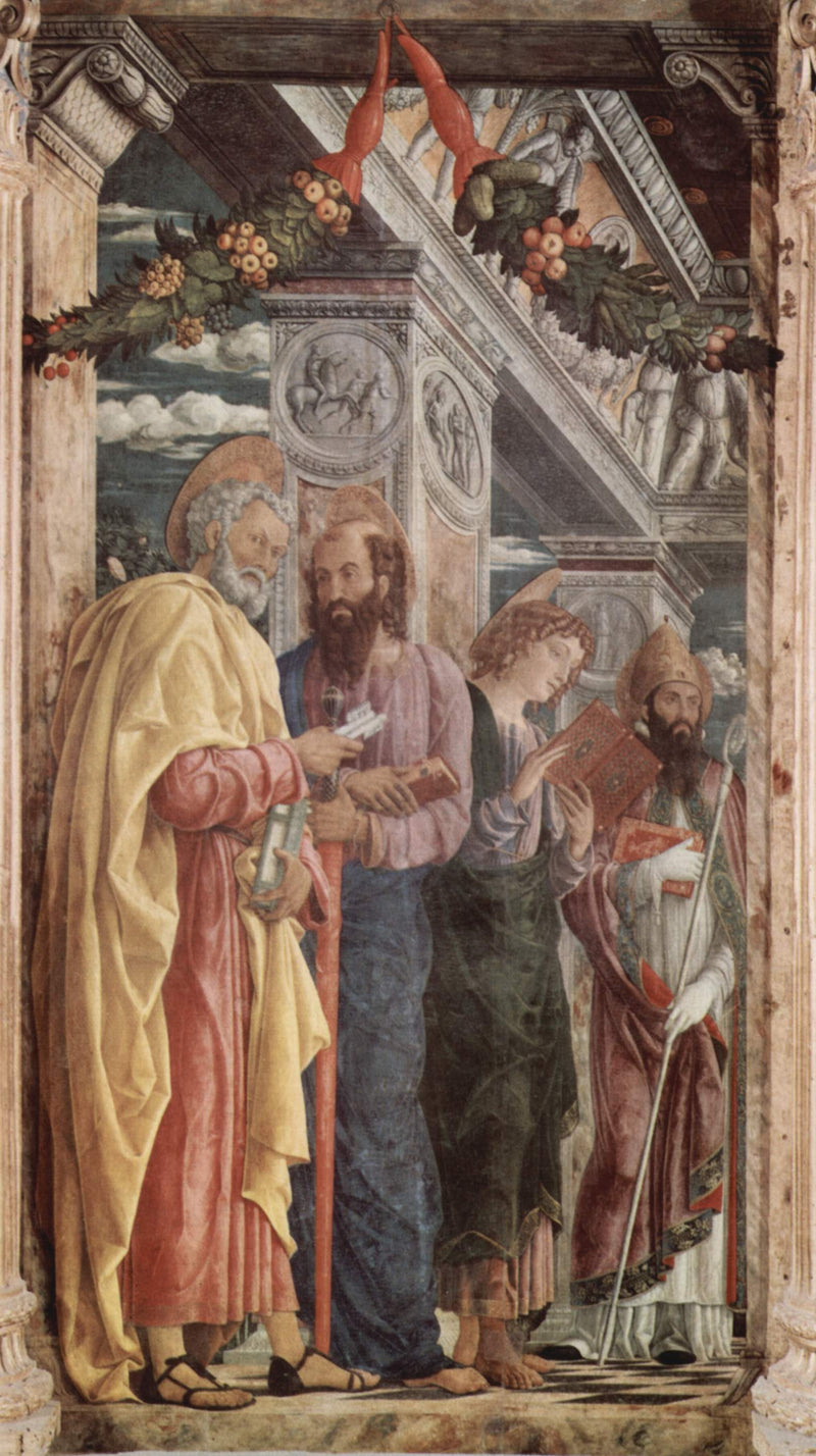 Pierre, Paul ve Jean havariler ile Aziz Zeno - Andrea Mantegna