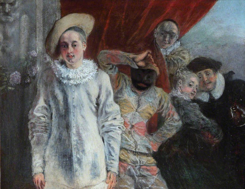 Pierrot, Arlequin ve Scapin - Antoine Watteau