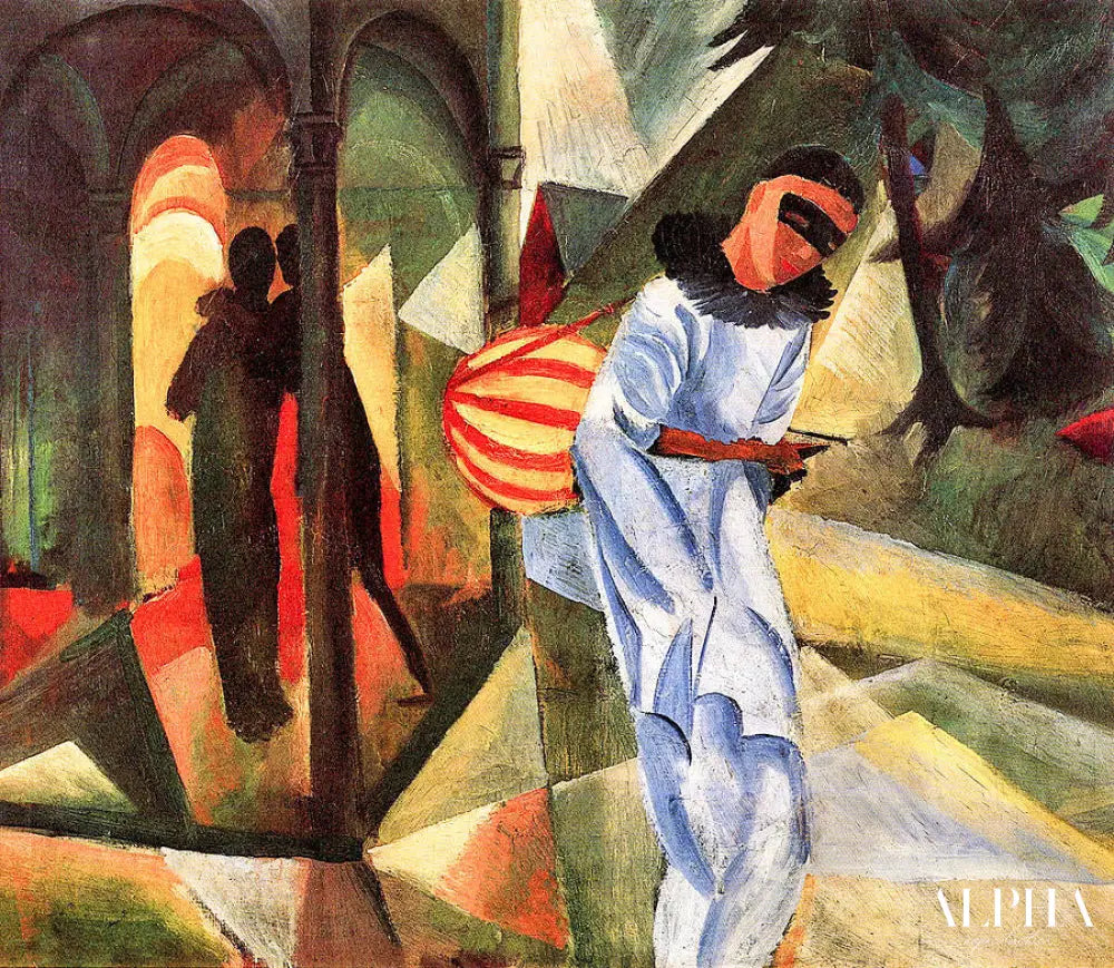 Pierrot - August Macke - Reproductions de tableaux et peintures haut de gamme