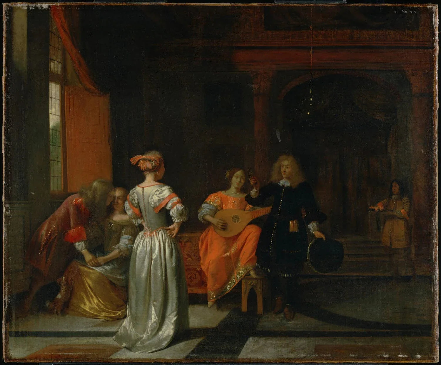 Partie, peinture de Pieter de Hooch