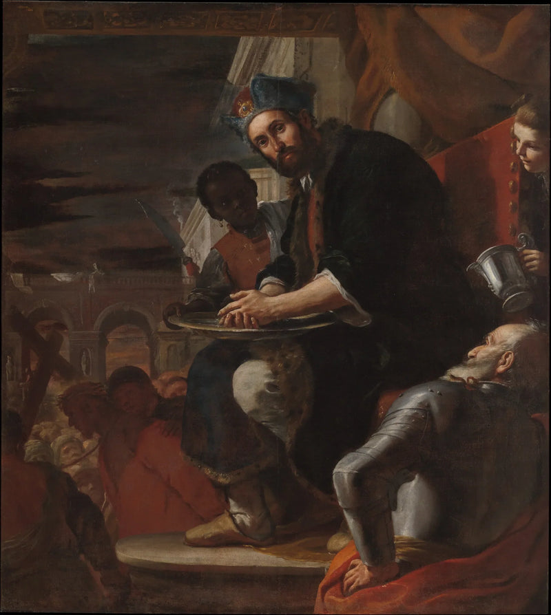 Pilate elini yıkarken - Mattia Preti