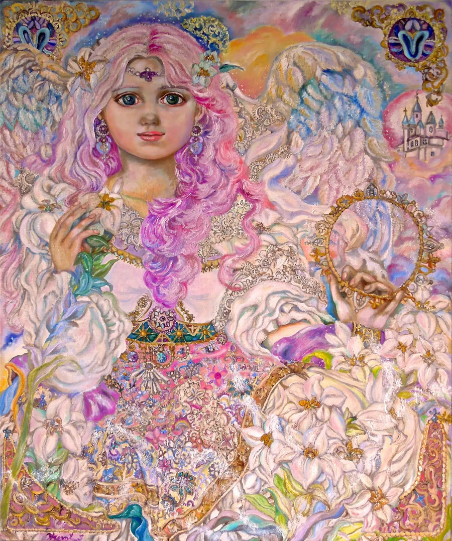 Pembe zambak çiçeği melek - Yumi Sugai