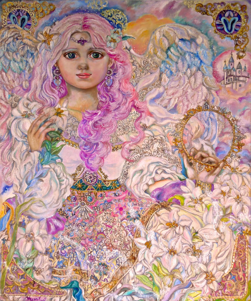 Pembe zambak çiçeği melek - Yumi Sugai
