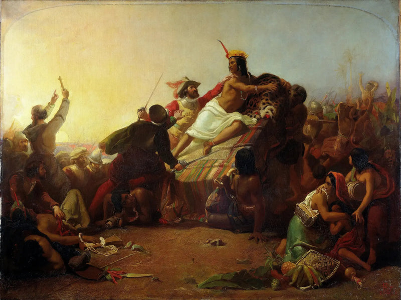 Pizarro Peru İnkalarını Ele Geçiriyor - John Everett Millais